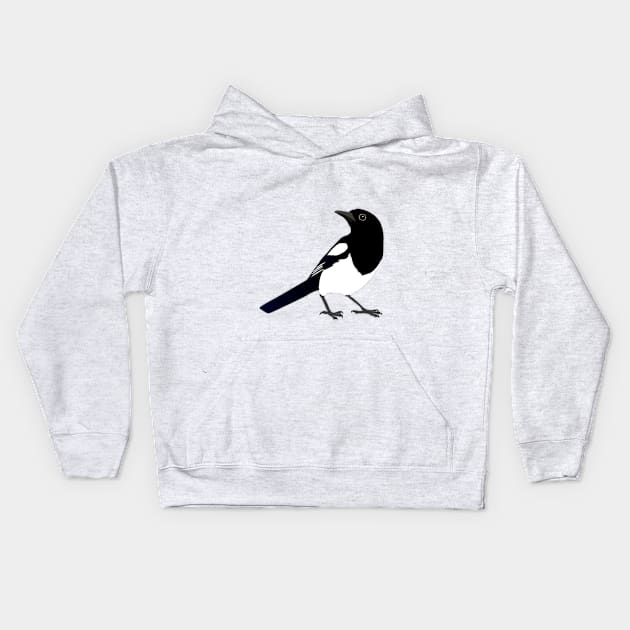 Magpie vector Kids Hoodie by Bwiselizzy